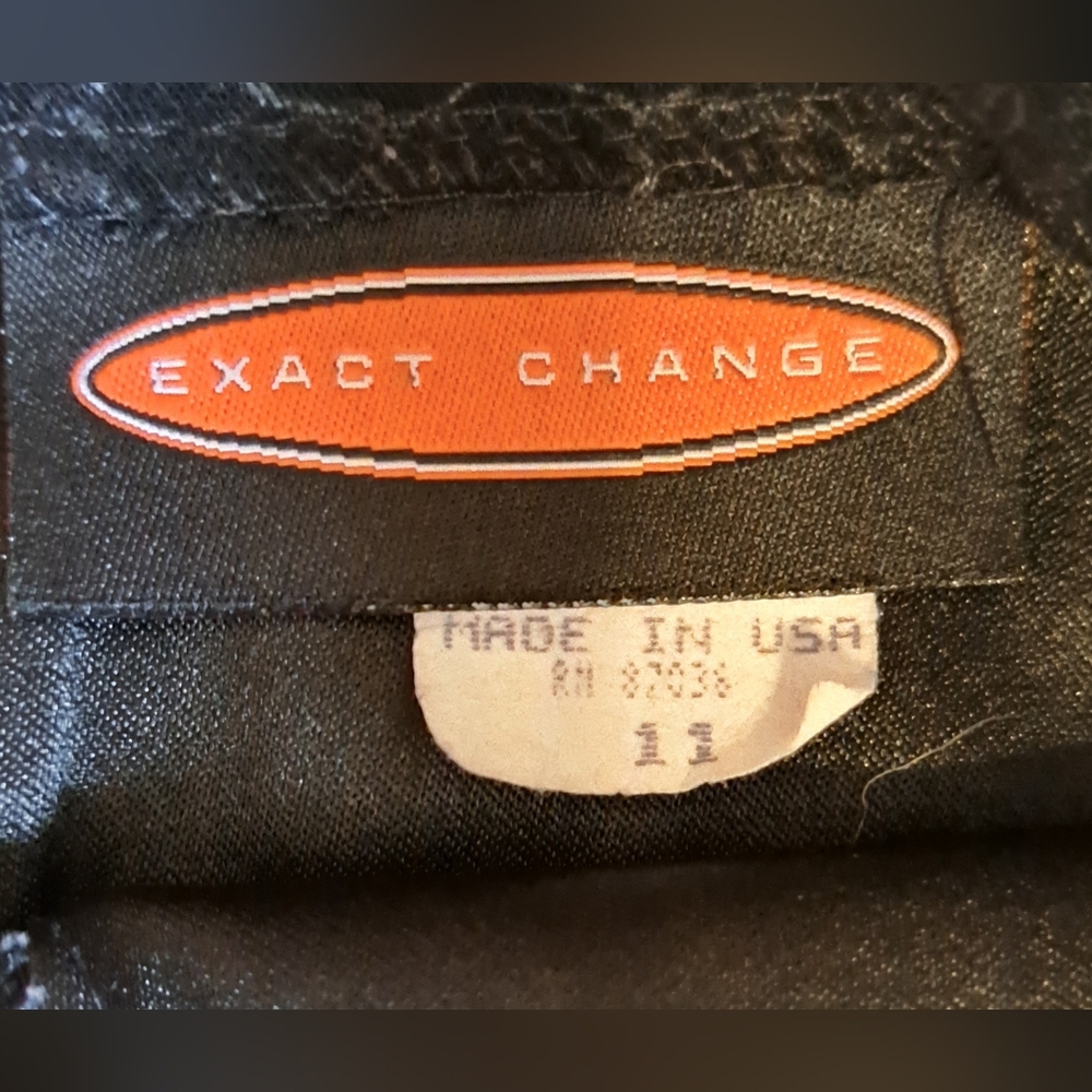 Vintage Exact Change 90s Y2K Women's Black Skirt Size 11 - Picture 2 of 6